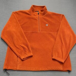 Big Dogs Jacket Mens XL Orange Fleece 1/4 Zip Polar Dogs High Tech Gear Pullover